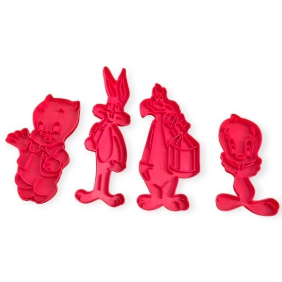 EC VINTAGE 1978 LOONEY TUNES COOKIE CUTTERS SET OF 4 - Picture 1 of 4